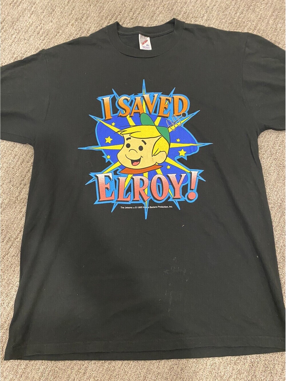 Vintage 1995 The Jetsons Elroy Big Face T Shirt XL Hanna Barbera Cartoon TV Show